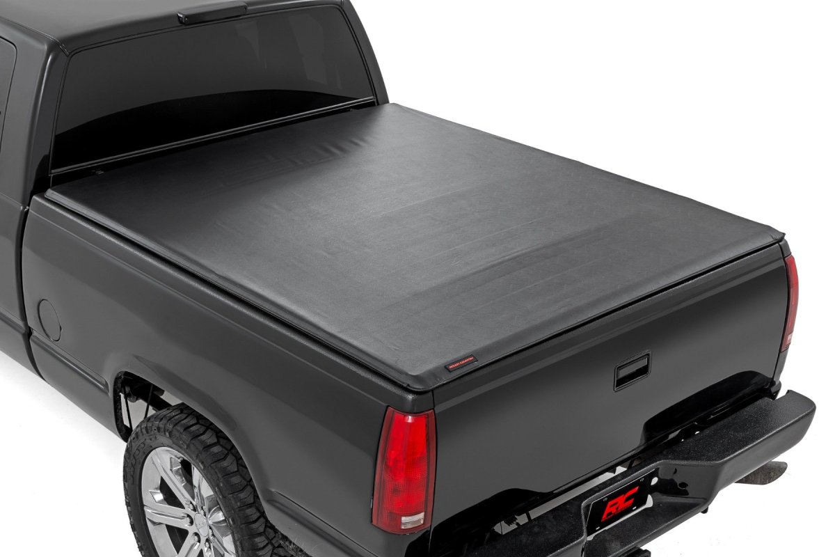 Chevrolet Silverado 1500 Classic Soft Roll Up Bed Cover - Rough Country - Matte Black - 2007